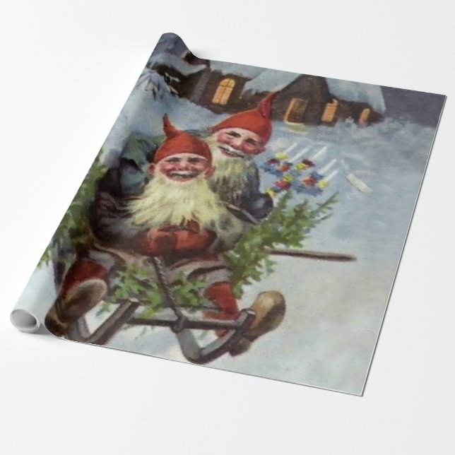 Papel De Presente “Coleta de Galhos de Pinheiro” por Jenny Nystrom (Desenrolado)