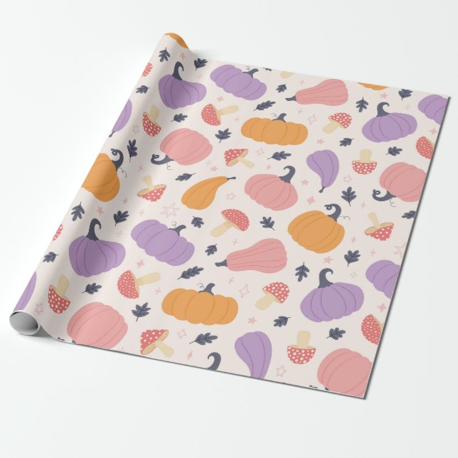 Papel De Presente Colheita de outono (Desenrolado)