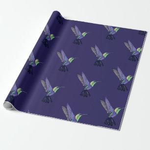 Papel De Presente Colibri roxo