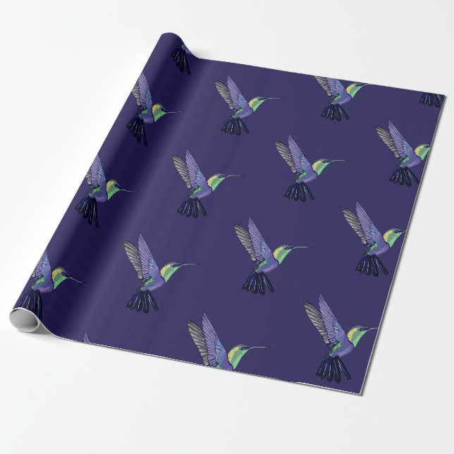 Papel De Presente Colibri roxo (Desenrolado)