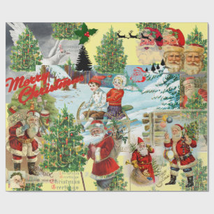 Papel De Presente COLLAGEM DE NATAL Papai Noel