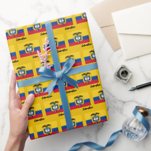 Papel De Presente Colombiano Wrappaper, patriótico colombiano Flag