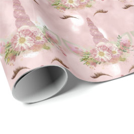 Papel De Presente Coloração cor-de-rosa Brilhante Dourada Floral Swe