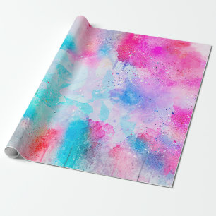 Papel De Presente Coloração d'água abstrato de arte em segundo pl