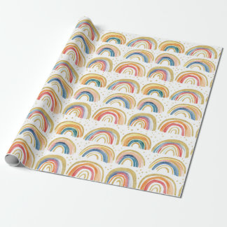 Papel De Presente Coloração de água Dourada e Desenhada à Mão, Color