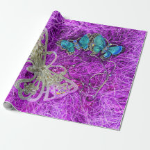 Coloração Dourada Elegante Azul Roxo-Borboleta
