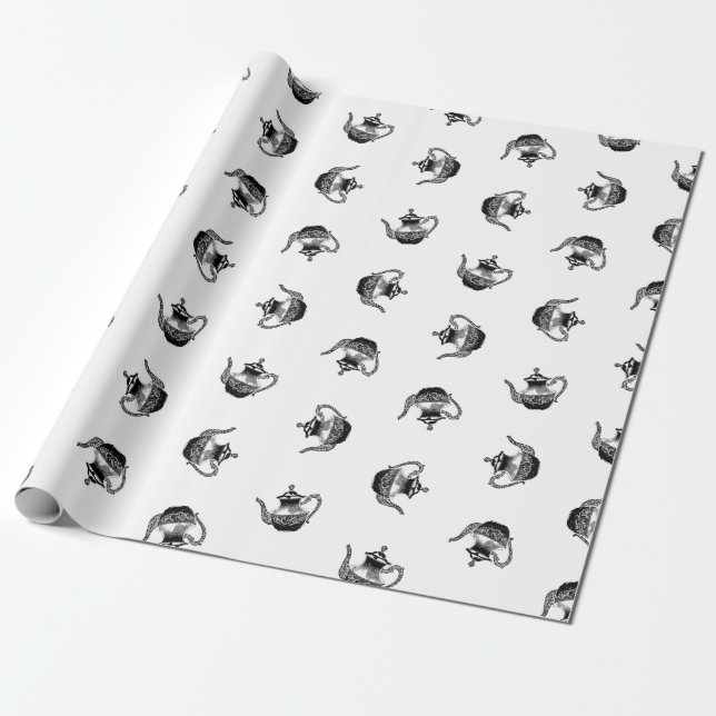 Papel De Presente Coloração PERSONALIZADA de Blocos Clássicos de Pot (Desenrolado)