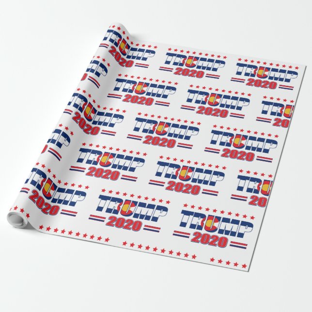 Papel De Presente Colorado for Trump - Trump 2020 (Desenrolado)