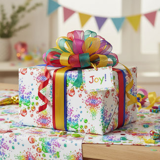 Papel De Presente colored bubbles