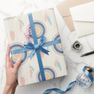 Papel De Presente Colorida Dream Catcher Mandala