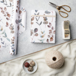 Papel De Presente Colorida Eucalyptus Watercolor