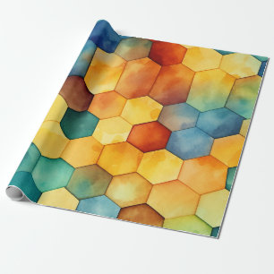 Papel De Presente Colorida Honeycomb