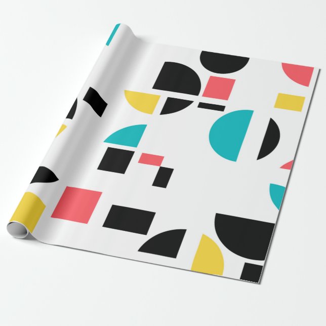 Papel De Presente Colorida, moderna, moderna, moderna, divertida, al (Desenrolado)