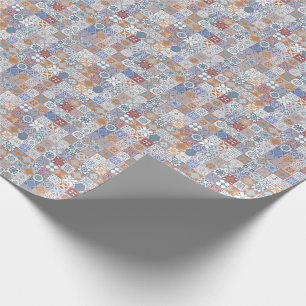 Papel De Presente Colorido azulejo marroquino