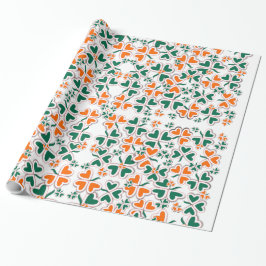 Papel De Presente Colorir Art Deco Irish Shamrock