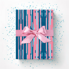 Papel De Presente Colorstack Ikat in Pink and Aqua