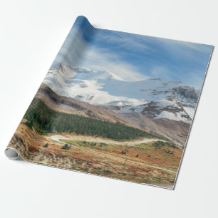 Papel De Presente Columbia Icefield panorama com neve coberta de mon