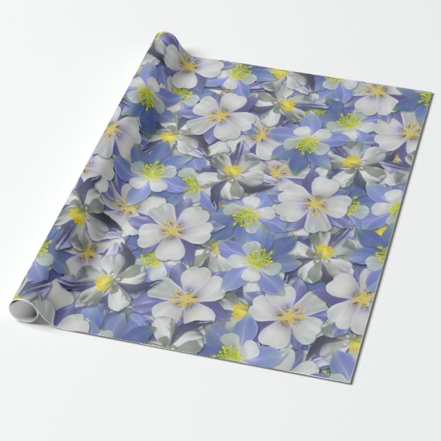 Papel De Presente Columbines Padrão Sem Costura (Desenrolado)