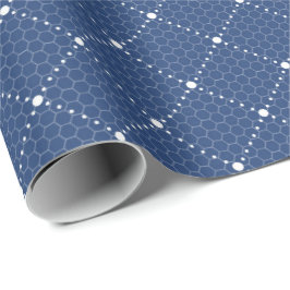 Papel De Presente Coluna branca de marinho azul Colar de Latência do