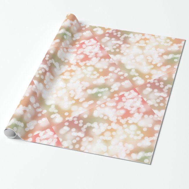 Papel de presente com Aquarela em tons Pastel com  (Desenrolado)