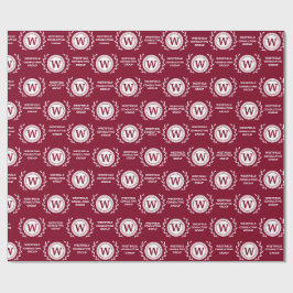 Papel de Presente com Monograma Elegante para Negó