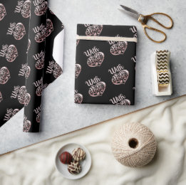 Papel De Presente Com Namorados de amor corações em ouro preto