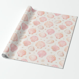 Papel de Presente com Padrão de Aquarela em Rosa B
