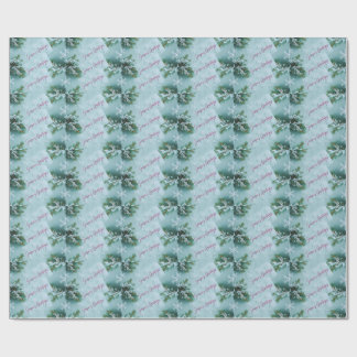 Papel de presente com padrão de flocos de neve