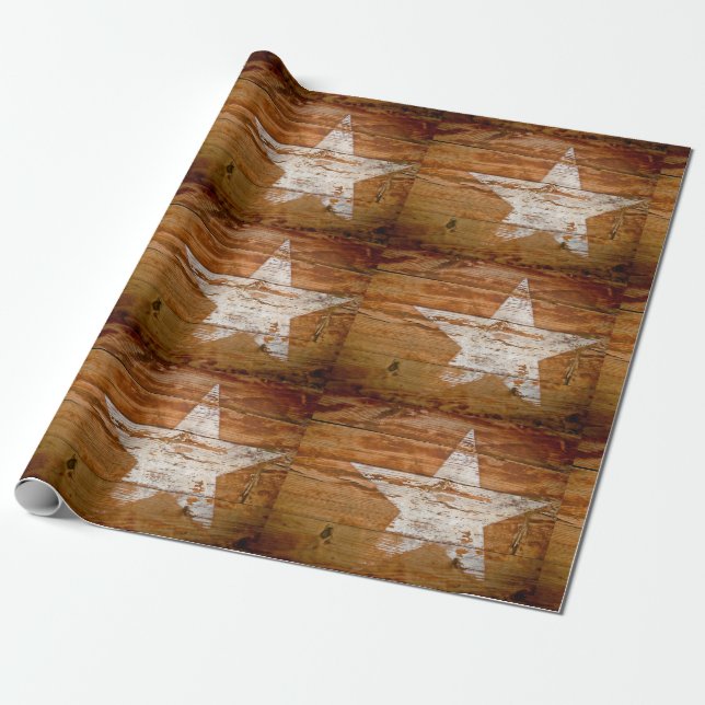 Papel de presente com textura de madeira desgastad (Desenrolado)