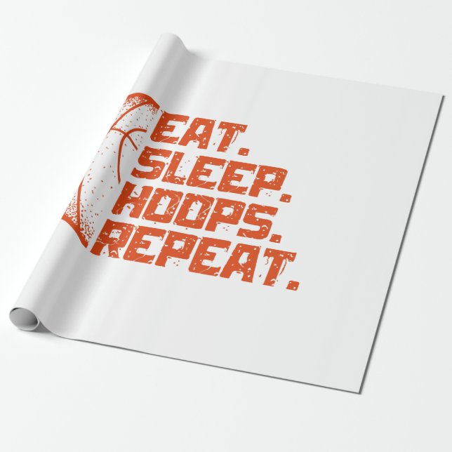 Papel De Presente Coma Dormir Hoops Repetir Cotações Engraçadas de B (Desenrolado)