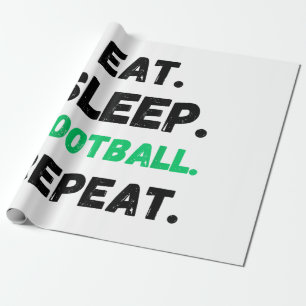Papel De Presente Coma Futebol de Sono Repito Gato Comendo Futebol