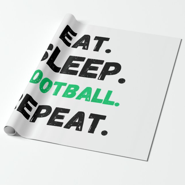 Papel De Presente Coma Futebol de Sono Repito Gato Comendo Futebol (Desenrolado)