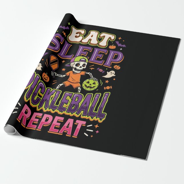 Papel De Presente Coma Sonho Pickleball Repita Pickleball (Desenrolado)