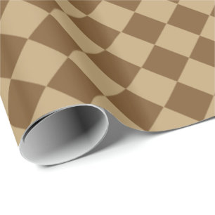 Papel De Presente Combinação Marrom Padrão Diamante por STaylor