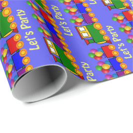 Papel De Presente Comboio giro para Festa de aniversário