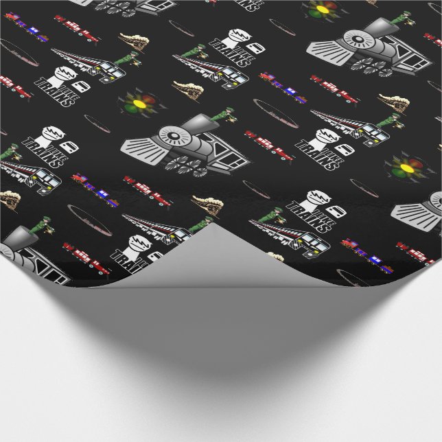 Papel De Presente Comboios de papel (Ponta)