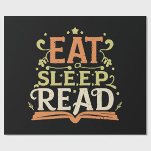 Papel De Presente Comer Dormir Ler, Leitura Divertida