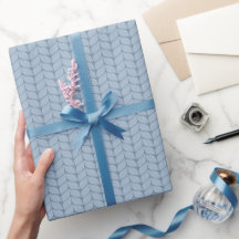 Comfy Cozy Knit Sweater Wrapping Paper - Blue