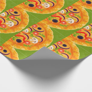 Papel De Presente comida colorida para amantes de pizza