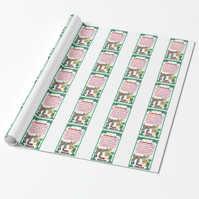 Papel De Presente Comida Magic Reindeer (Desenrolado)