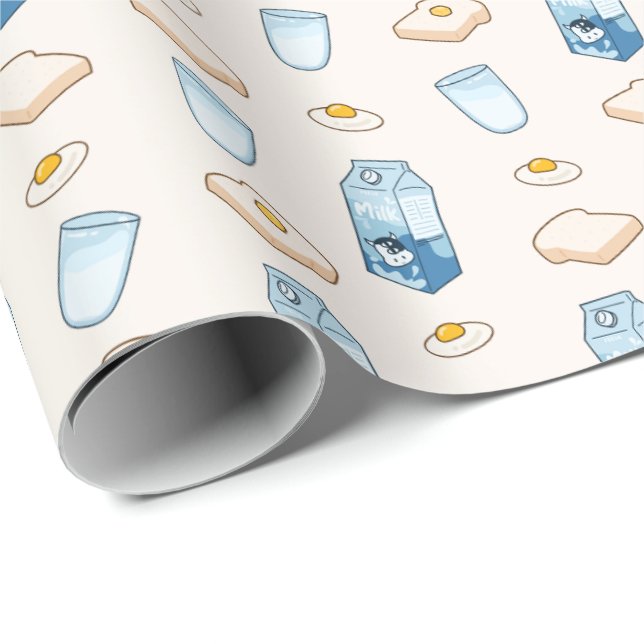 Papel De Presente Comidas de café da manhã (alienígena) (Ponta do rolo)