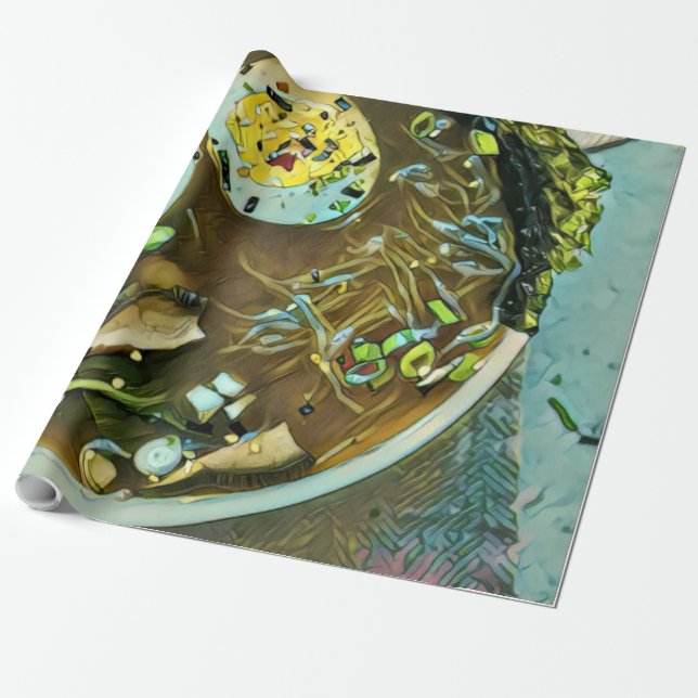 Papel De Presente Comidas japonesas (Desenrolado)