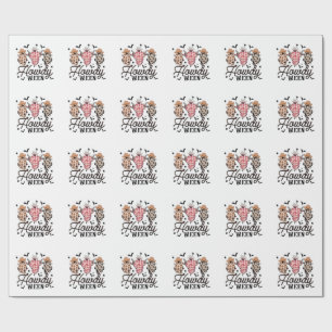 Papel De Presente Como vai Fantasma Rodeio de Halloween Ocidental Co