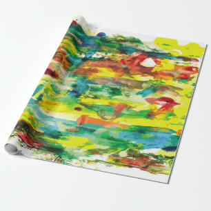 Papel De Presente Composição de pintura de óleo de desenhar à mão.