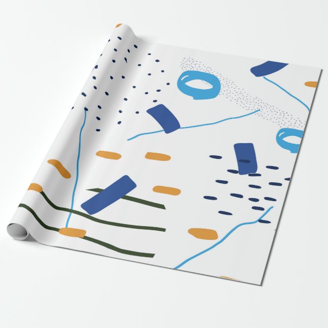 Papel De Presente Composição Moderna do Abstrato para Reprodução (Desenrolado)