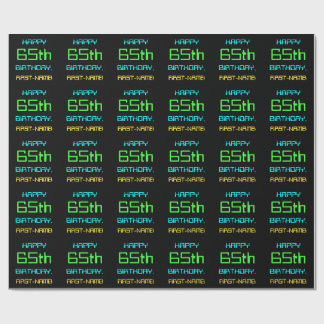 Papel De Presente Computação digital divertida no 65º aniversário