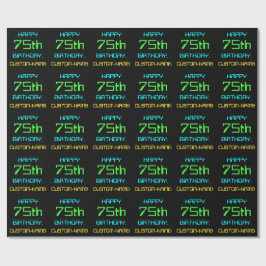 Papel De Presente Computação digital divertida no 75º aniversário