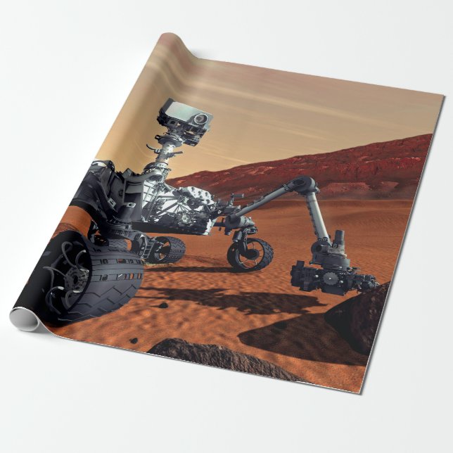 Papel De Presente Conceito Artístico do Rover de Marte Curiosity da  (Desenrolado)