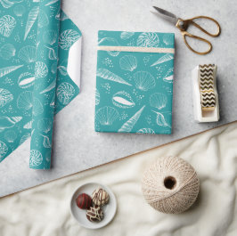 Papel De Presente Concha náutica verde