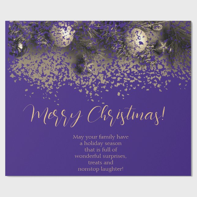 Papel De Presente Condecorações de Natal em pontos (Aberto)